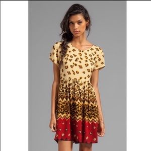 MINKPINK leopard cheetah swing babydoll dress